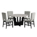 Oregon - 5 Piece Standard Height Dining Set (Round Table And Four Chairs) – 5 Piece Dining Room Sets by Elements International at Furniture Wholesale Plus , Nashville furniture store