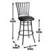 Stellan - Swivel Barstool - Premium Bar Height (28"-30") from Steve Silver Furniture - Just $229! Shop now at Furniture Wholesale Plus  We are the best furniture store in Nashville, Hendersonville, Goodlettsville, Madison, Antioch, Mount Juliet, Lebanon, Gallatin, Springfield, Murfreesboro, Franklin, Brentwood