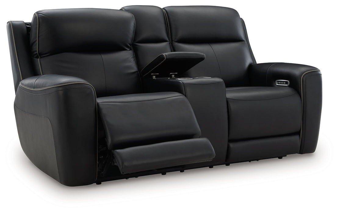 5Z-Comfort - Relaxation - Power Reclining Loveseat with Console / Adj Headrest – Reclining Loveseats by Signature Design by Ashley® at Furniture Wholesale Plus , Nashville furniture store
