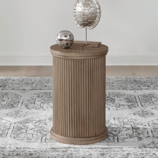 Haven Hills - Round Chairside Table - Camel Beige – Chair Side Tables by Liberty Furniture at Furniture Wholesale Plus , Nashville furniture store