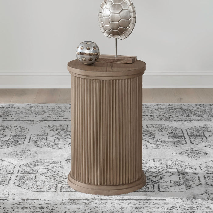 Haven Hills - Round Chairside Table - Camel Beige – Chair Side Tables by Liberty Furniture at Furniture Wholesale Plus , Nashville furniture store