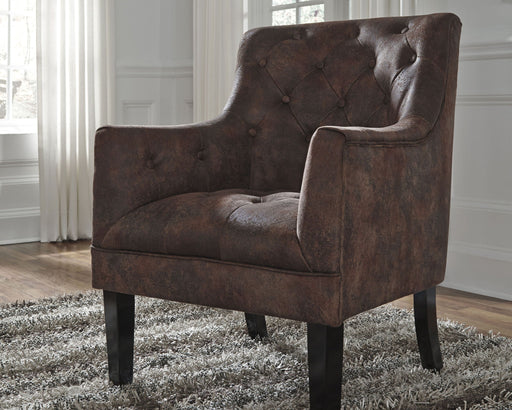 Drakelle - Mahogany - Accent Chair - Premium Accent Chairs from Signature Design by Ashley® - Just $338! Shop now at Furniture Wholesale Plus  We are the best furniture store in Nashville, Hendersonville, Goodlettsville, Madison, Antioch, Mount Juliet, Lebanon, Gallatin, Springfield, Murfreesboro, Franklin, Brentwood