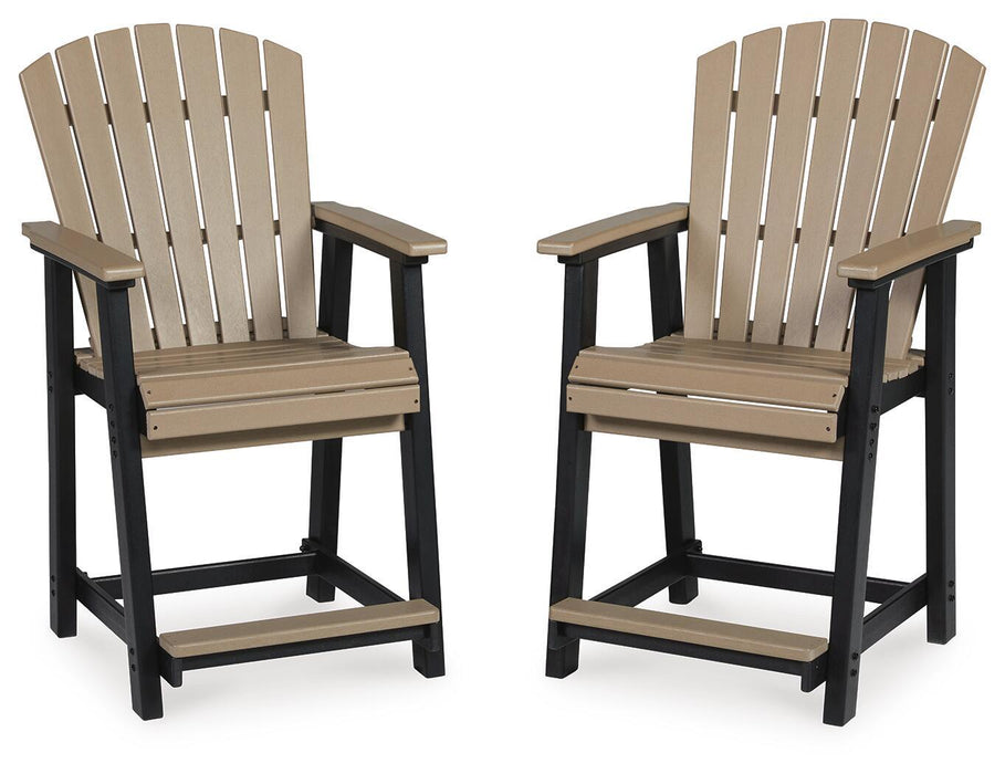 Fairen Trail - Barstool (Set of 2) - Black / Driftwood – Stool Sets by Signature Design by Ashley® at Furniture Wholesale Plus , Nashville furniture store