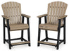 Fairen Trail - Barstool (Set of 2) - Black / Driftwood – Stool Sets by Signature Design by Ashley® at Furniture Wholesale Plus , Nashville furniture store