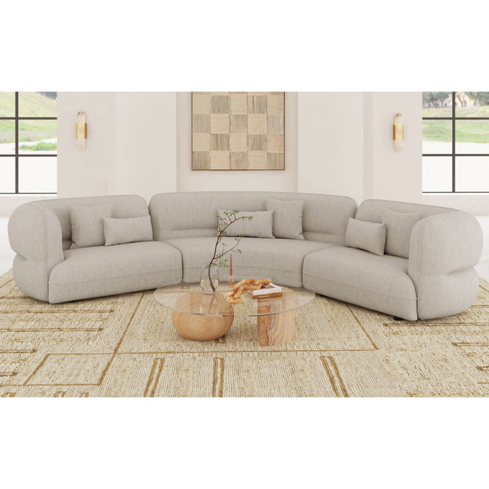 Four Seasons - Sectional Set With 6 Pillows - Camel – Stationary Sectionals by Elements International at Furniture Wholesale Plus , Nashville furniture store