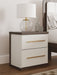 Kendanport - Two Drawer Night Stand - Brown / White – Nightstands w/ Charging Stations by Signature Design by Ashley® at Furniture Wholesale Plus , Nashville furniture store