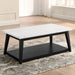 Vida - Marble Cocktail Table With Casters - Black / White – Cocktail Tables by Steve Silver Furniture at Furniture Wholesale Plus , Nashville furniture store