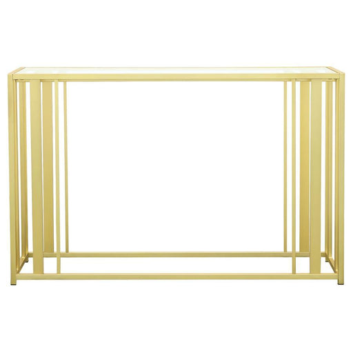Adri - Glass Top Entryway Sofa Console Table – Console Tables by CoasterEssence at Furniture Wholesale Plus , Nashville furniture store