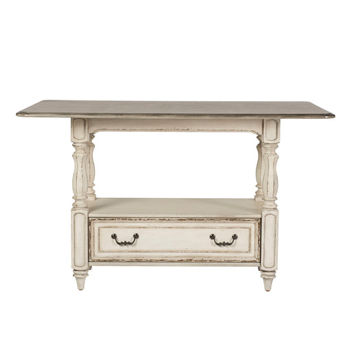 Magnolia Manor - 5 Piece Gathering Table Set - Antique White / Dark Brown – 5 Piece Dining Room Sets by Liberty Furniture at Furniture Wholesale Plus , Nashville furniture store