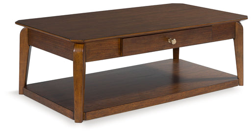 Trenmour - Rectangular Cocktail Table - Medium Brown – Cocktail Tables by Signature Design by Ashley® at Furniture Wholesale Plus , Nashville furniture store