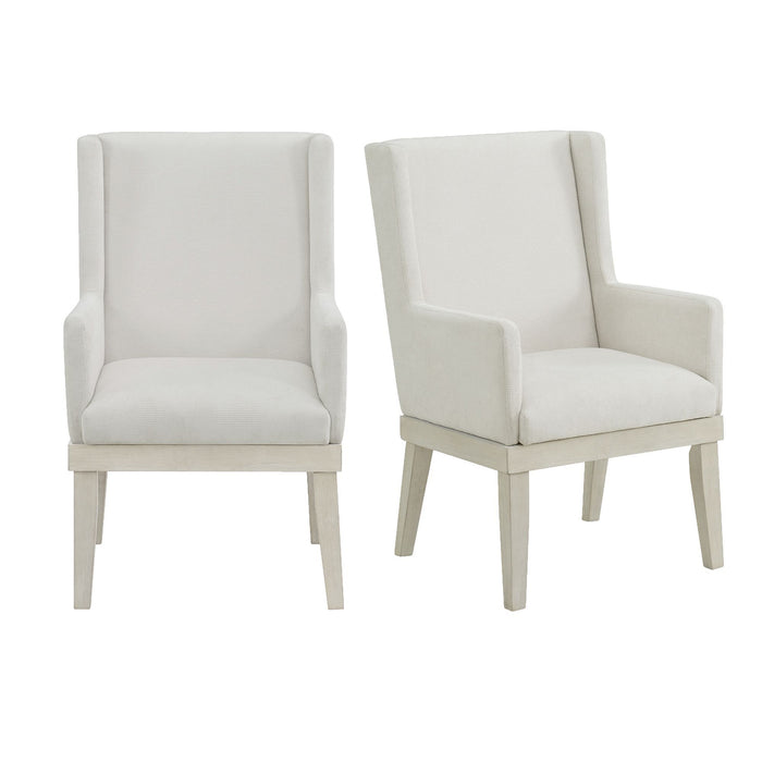 Avalanche - Dining Arm Chair (Set of 2) - Antique White – Chair Sets by Elements International at Furniture Wholesale Plus , Nashville furniture store