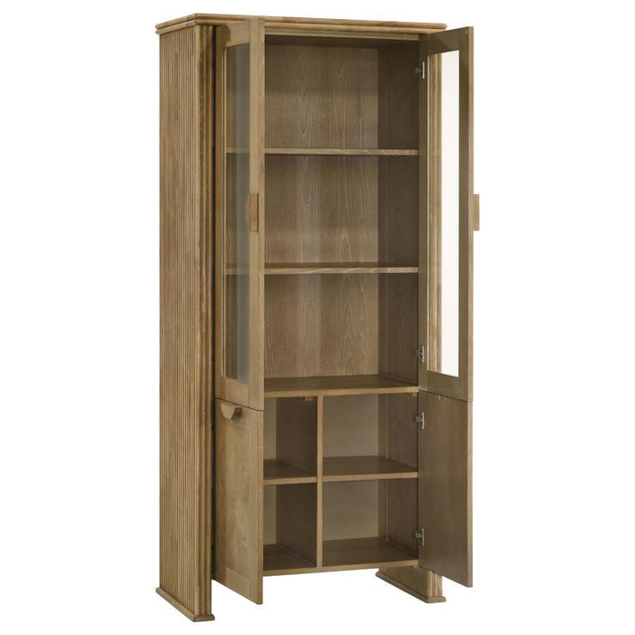 Adina - Tall Display Cabinet - Distressed Light Brown - Premium Display Cabinets from Coaster Fine Furniture - Just $1169! Shop now at Furniture Wholesale Plus  We are the best furniture store in Nashville, Hendersonville, Goodlettsville, Madison, Antioch, Mount Juliet, Lebanon, Gallatin, Springfield, Murfreesboro, Franklin, Brentwood