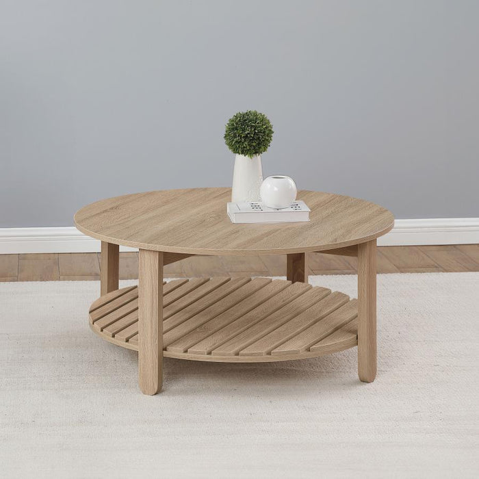 Fowler - 1 Shelf Round Engineered Wood Table – End Tables by Coaster Fine Furniture at Furniture Wholesale Plus , Nashville furniture store