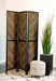 Marlene - 3-Panel Room Divider Folding Screen - Rustic Tobacco – Room Dividers by CoasterEveryday at Furniture Wholesale Plus , Nashville furniture store