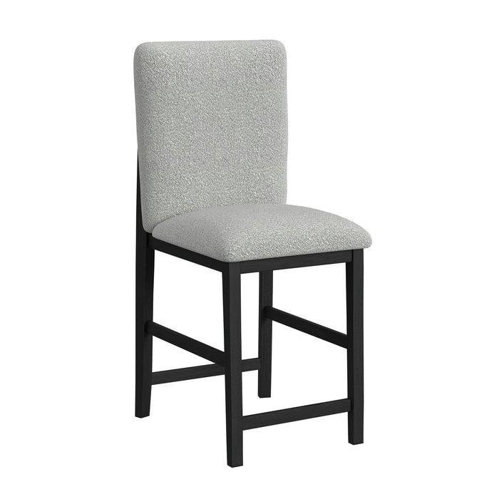 Portland - Square Back Fabric Barstool (Set of 2) - Gray / Black – Stool Sets by Elements International at Furniture Wholesale Plus , Nashville furniture store