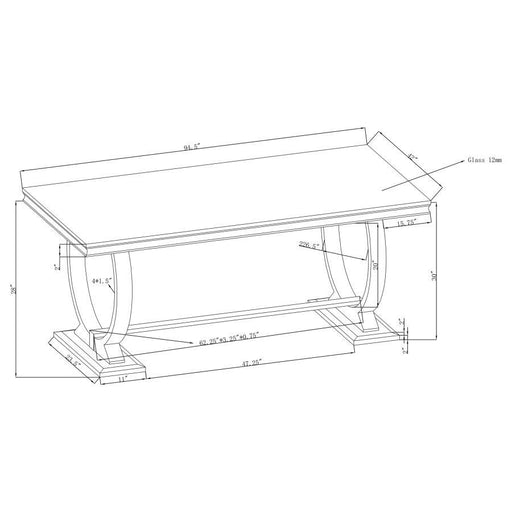 Antoine - Rectangle Dining Table - Premium Dining Tables from CoasterElevations - Just $1259! Shop now at Furniture Wholesale Plus  We are the best furniture store in Nashville, Hendersonville, Goodlettsville, Madison, Antioch, Mount Juliet, Lebanon, Gallatin, Springfield, Murfreesboro, Franklin, Brentwood