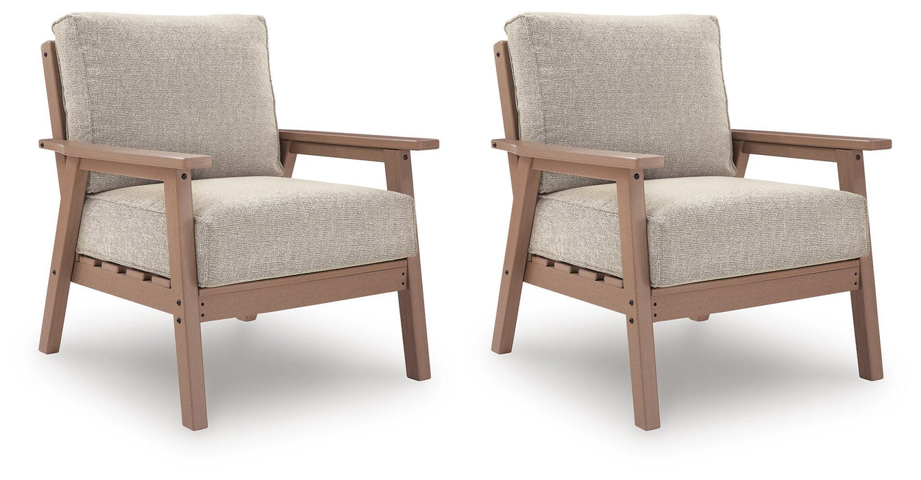 Grover Beach - Lounge Chair With Cushion (Set of 2) - Driftwood – Chair Sets by Signature Design by Ashley® at Furniture Wholesale Plus , Nashville furniture store