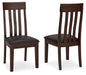 Haddigan - Dining UPH Side Chair (Set of 2) - Dark Brown – Chair Sets by Signature Design by Ashley® at Furniture Wholesale Plus , Nashville furniture store