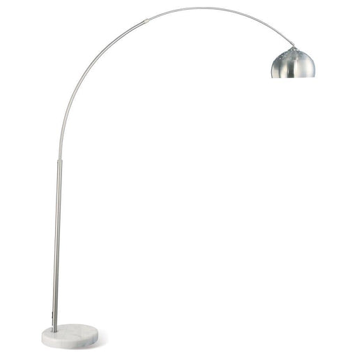 Krester - Dome Shade Metal Arc Floor Lamp - Chrome - Premium Floor Lamps from CoasterEveryday - Just $239! Shop now at Furniture Wholesale Plus  We are the best furniture store in Nashville, Hendersonville, Goodlettsville, Madison, Antioch, Mount Juliet, Lebanon, Gallatin, Springfield, Murfreesboro, Franklin, Brentwood