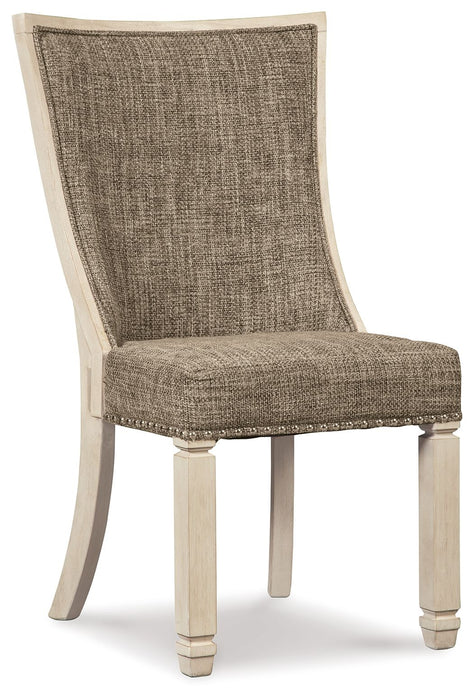 Bolanburg - Dining UPH Side Chair (Set of 2) - Lattice Back - Brown / Beige – Chair Sets by Signature Design by Ashley® at Furniture Wholesale Plus , Nashville furniture store