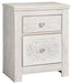 Paxberry - Two Drawer Night Stand - Whitewash – Nightstands by Signature Design by Ashley® at Furniture Wholesale Plus , Nashville furniture store