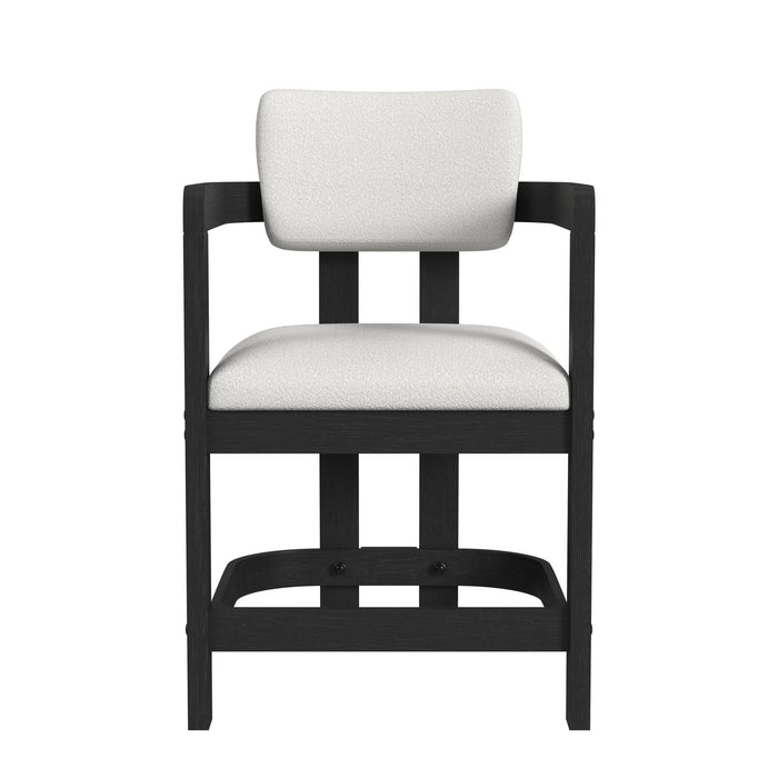 Portland - Arm Counter Stool (Set of 2) - Black / White – Stool Sets by Elements International at Furniture Wholesale Plus , Nashville furniture store