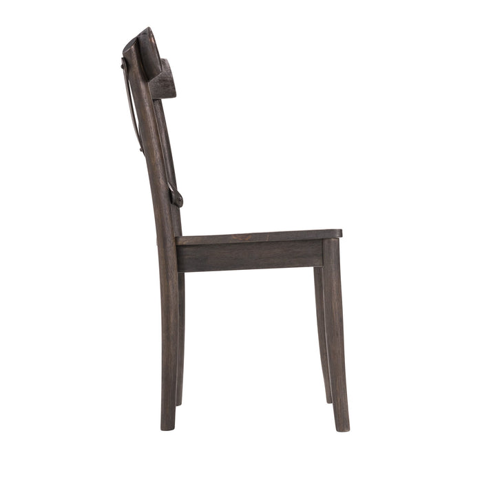 Coronado - Wooden Side Chair (Set of 2) - Dark Brown – Chair Sets by Elements International at Furniture Wholesale Plus , Nashville furniture store
