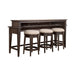 Mill Creek - 4 Piece Console Set (Bar Console & 3 Stools) - Peppercorn – 4 Piece Living Room Sets by Liberty Furniture at Furniture Wholesale Plus , Nashville furniture store