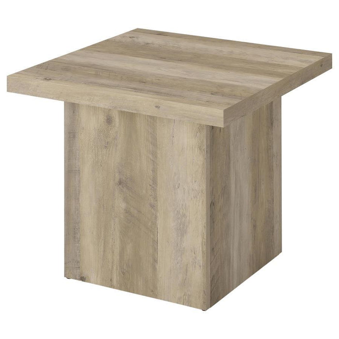 Devar - Square Engineered Wood End Table - Distressed Pine – End Tables by Coaster Fine Furniture at Furniture Wholesale Plus , Nashville furniture store