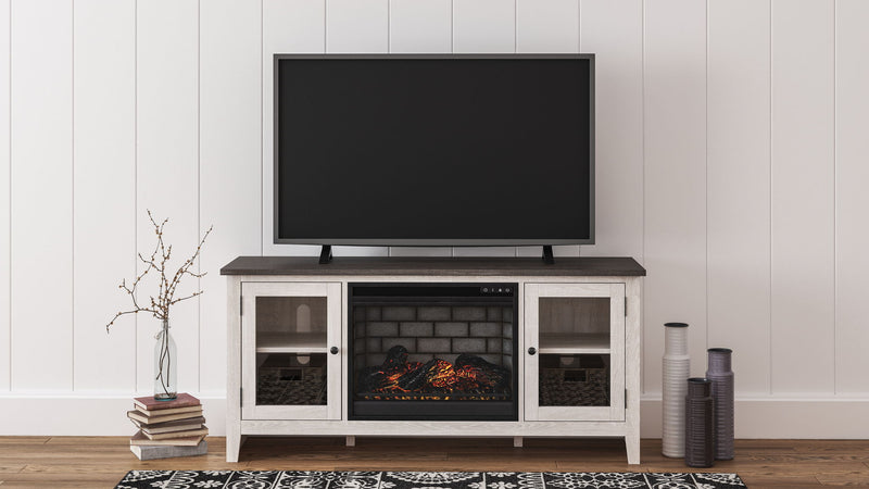 Dorrinson - TV Stand With Fireplace Insert – Fireplace TV Stands by Signature Design by Ashley® at Furniture Wholesale Plus , Nashville furniture store