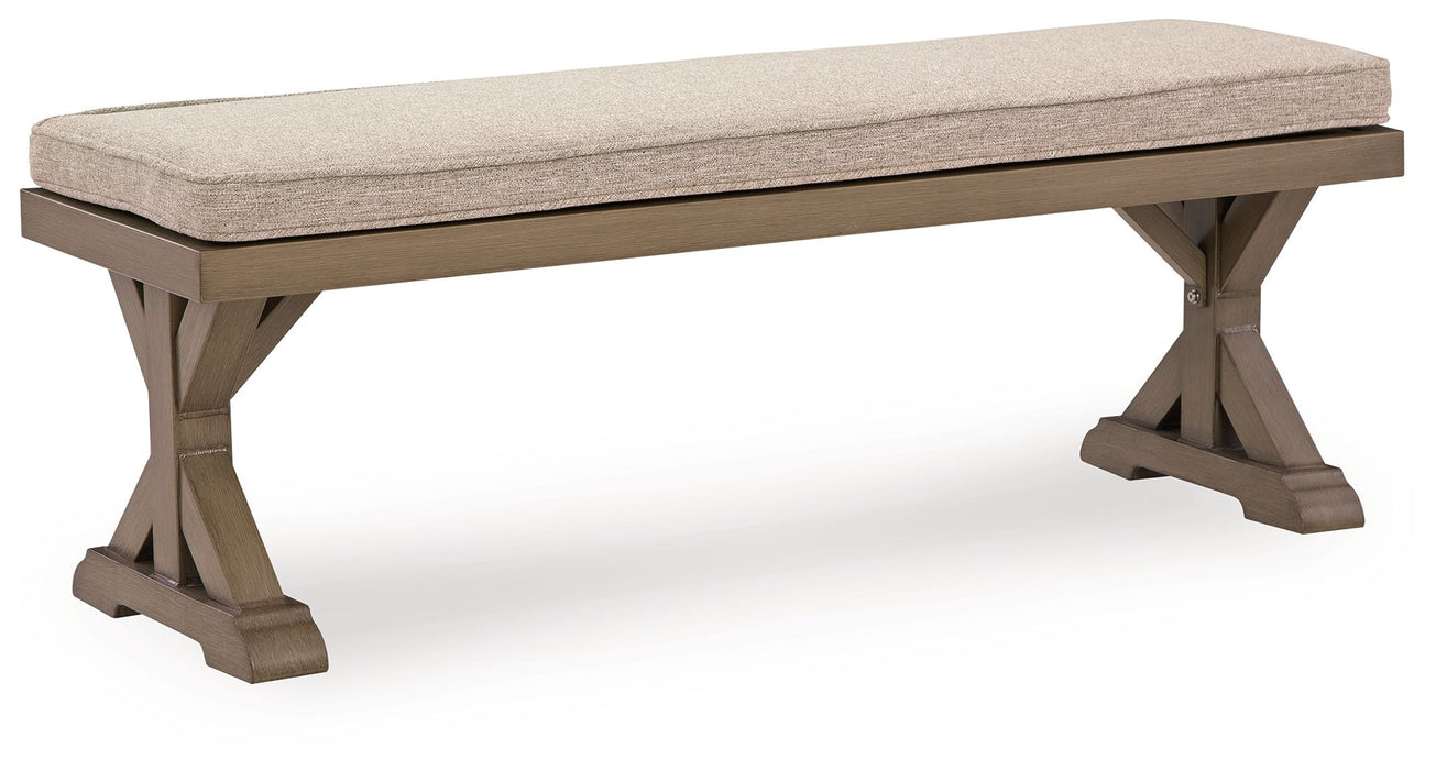 Laguna Heights - Bench With Cushion - Beige – Benches by Signature Design by Ashley® at Furniture Wholesale Plus , Nashville furniture store
