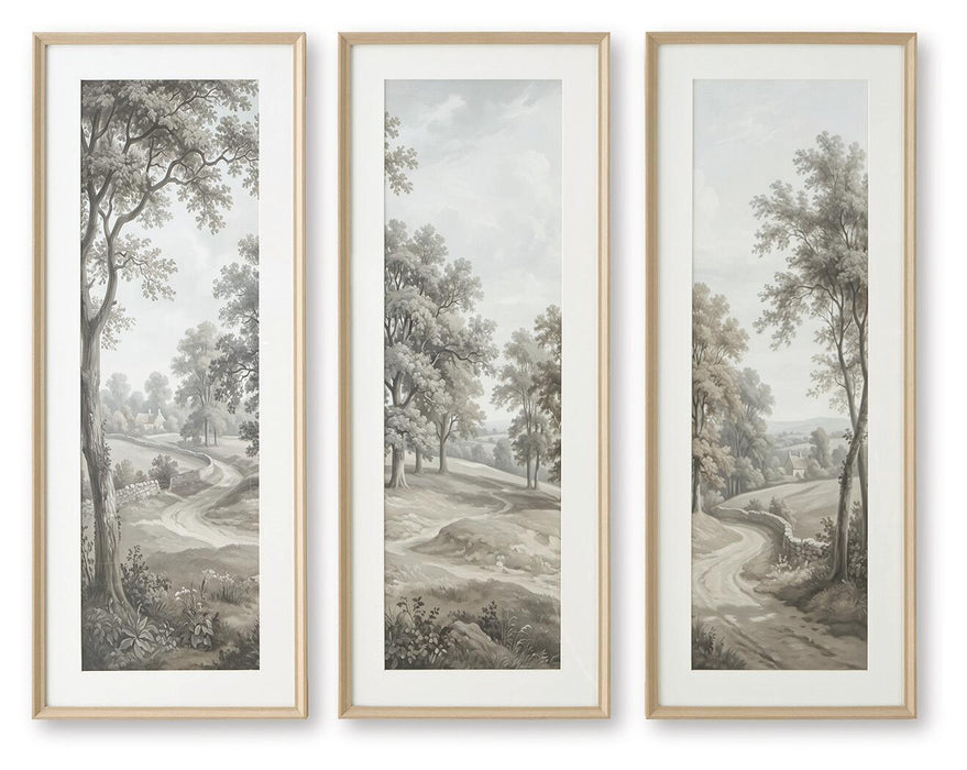 Dixonburg - Wall Art Set (Set of 3) - Taupe / Gray – Framed Print Sets by Signature Design by Ashley® at Furniture Wholesale Plus , Nashville furniture store