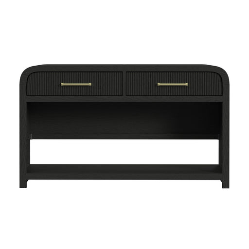 Ridgemont - Sofa Table With Bottom Shelf - Black With Grain – Sofa Tables by Elements International at Furniture Wholesale Plus , Nashville furniture store