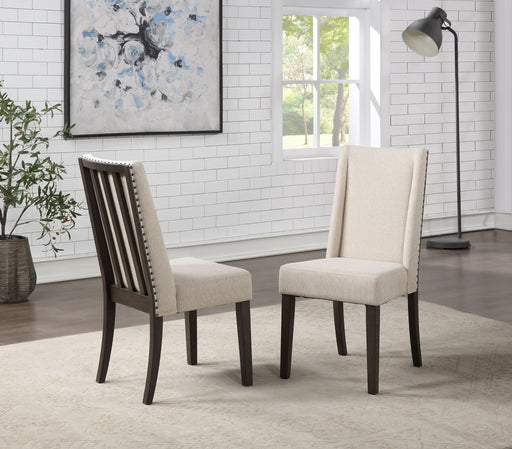 Napa - Upholstered Side Chair (Set of 2) - Dark Brown – Chair Sets by Steve Silver Furniture at Furniture Wholesale Plus , Nashville furniture store