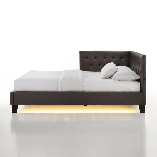 Julesburg - Corner PU Bed – Upholstered Beds by Elements International at Furniture Wholesale Plus , Nashville furniture store