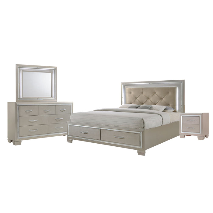 Platinum - Platform Storage Bedroom Set – 4 Piece Bedroom Sets by Elements International at Furniture Wholesale Plus , Nashville furniture store