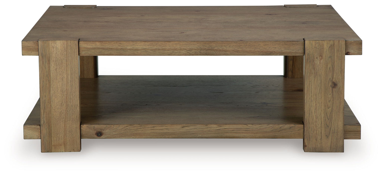 Flangren - Rectangular Cocktail Table - Light Brown – Cocktail Tables by Signature Design by Ashley® at Furniture Wholesale Plus , Nashville furniture store