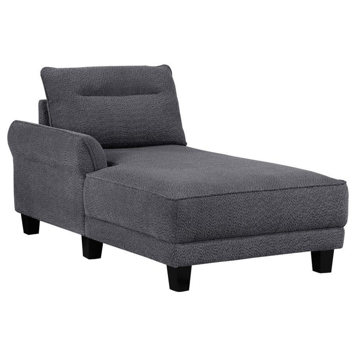 Caspian - Upholstered Curved Arm Chaise Sectional Sofa – Stationary Sectionals by Coaster Fine Furniture at Furniture Wholesale Plus , Nashville furniture store