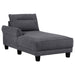 Caspian - Upholstered Curved Arm Chaise Sectional Sofa – Stationary Sectionals by Coaster Fine Furniture at Furniture Wholesale Plus , Nashville furniture store