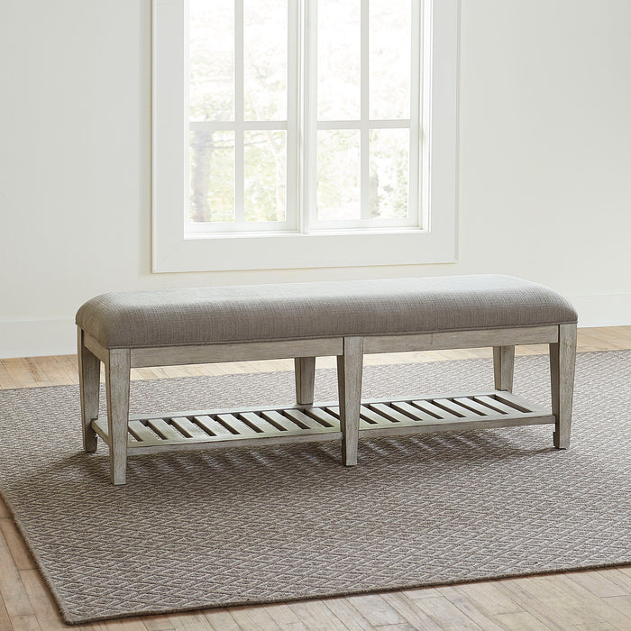 Heartland - Bed Bench - Antique White / Tobacco Tops – Bed Benches by Liberty Furniture at Furniture Wholesale Plus , Nashville furniture store