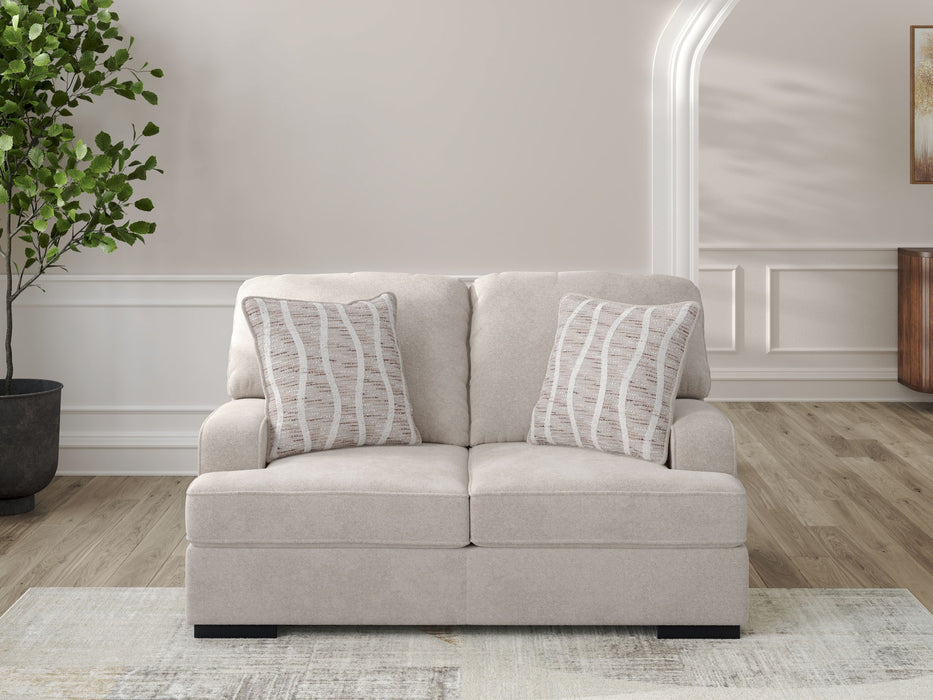 High Profile - Loveseat - Taupe – Stationary Loveseats by Benchcraft® at Furniture Wholesale Plus , Nashville furniture store