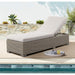 Ollie - Chaise Lounge - Tan And Olefin White Cream – Chaises by Elements International at Furniture Wholesale Plus , Nashville furniture store