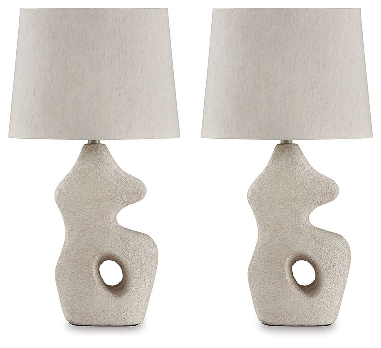 Chadrich - Paper Table Lamp (Set of 2) - Antique Beige – Table Lamps by Signature Design by Ashley® at Furniture Wholesale Plus , Nashville furniture store