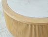 Camdill - Round Cocktail Table - Light Brown / White – Coffee Tables by Signature Design by Ashley® at Furniture Wholesale Plus , Nashville furniture store