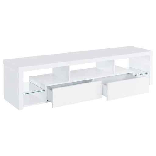 Jude - 3 Piece TV Entertainment Center - White High Gloss - Premium Entertainment Centers from Coaster Fine Furniture - Just $1049! Shop now at Furniture Wholesale Plus  We are the best furniture store in Nashville, Hendersonville, Goodlettsville, Madison, Antioch, Mount Juliet, Lebanon, Gallatin, Springfield, Murfreesboro, Franklin, Brentwood
