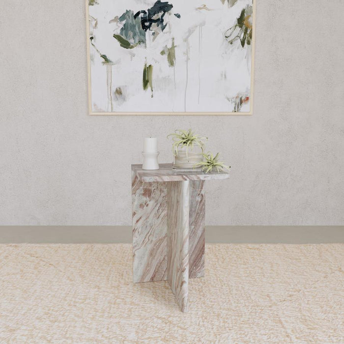 Bowdoin - Genuine Marble Accent Side Table - Gray – Side Tables by Coaster Fine Furniture at Furniture Wholesale Plus , Nashville furniture store