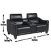 Giorno - Dual Power Console Loveseat - Black – Reclining Loveseats by Steve Silver Furniture at Furniture Wholesale Plus , Nashville furniture store