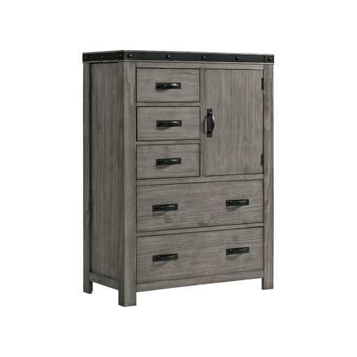 Wade - 5-Drawer Gentlemen Chest - Black Finish – Gentleman’s Chests by Elements International at Furniture Wholesale Plus , Nashville furniture store