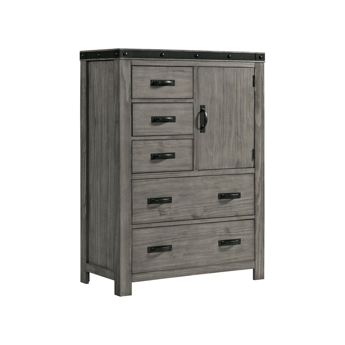 Wade - 5-Drawer Gentlemen Chest - Black Finish – Gentleman’s Chests by Elements International at Furniture Wholesale Plus , Nashville furniture store
