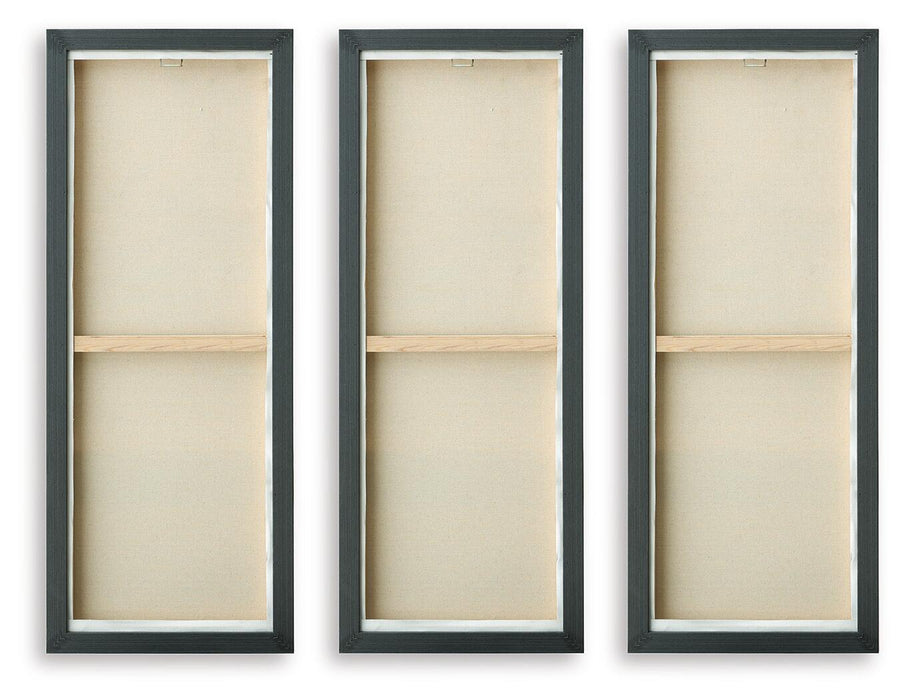 Larrondale - Wall Art Set (Set of 3) - Black / Gray / Brown – Canvas Art Sets by Signature Design by Ashley® at Furniture Wholesale Plus , Nashville furniture store
